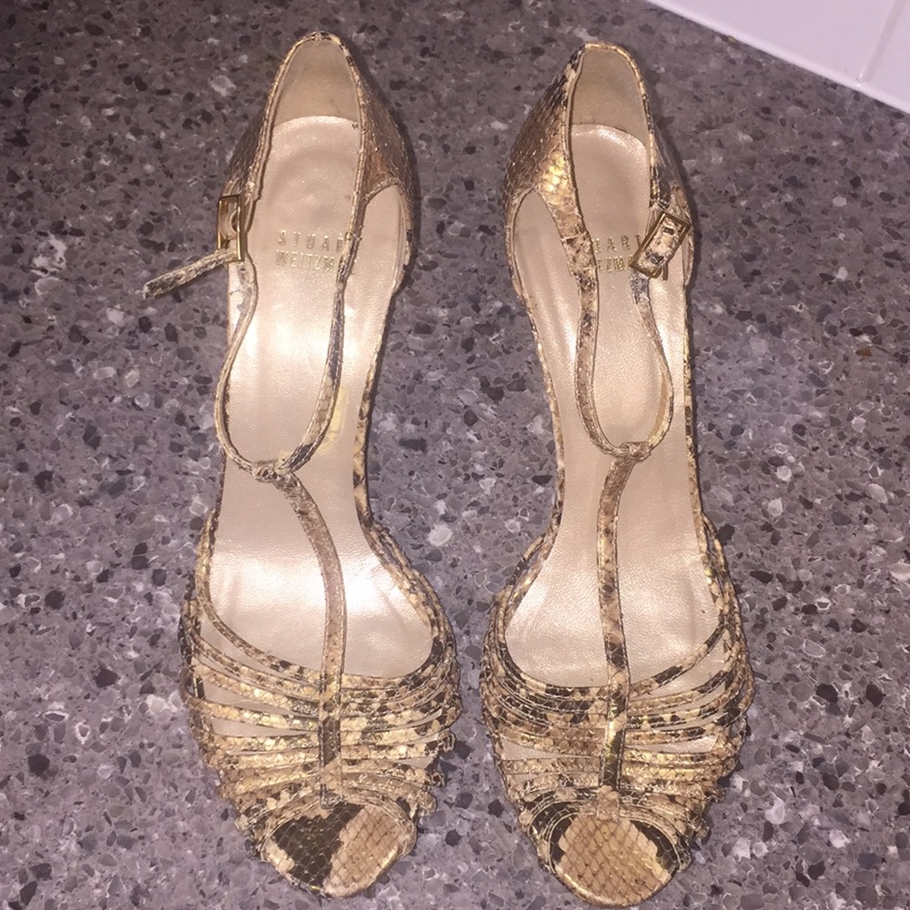 Stuart Weitzman Reptile Sandals